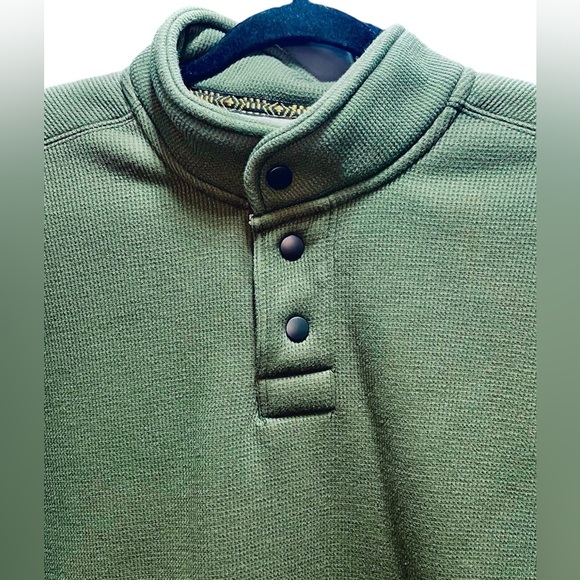 Jeremiah And Sons Green Thermal Lined Sweater Pullover Mens Size Large NWOT - Picture 2 of 5